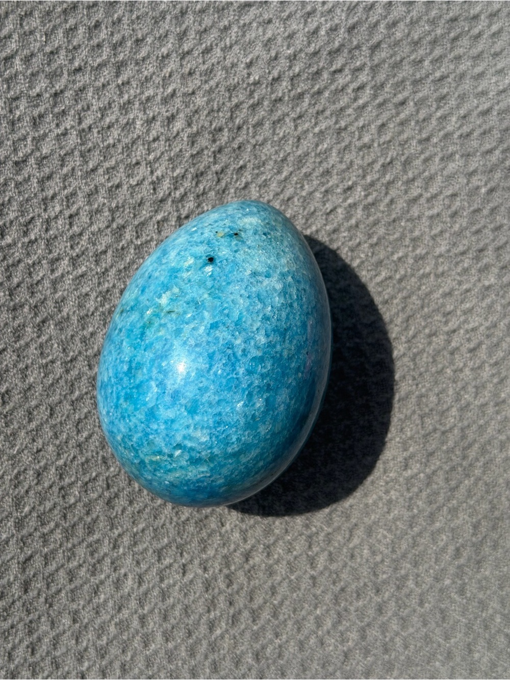 Vintage Blue Stone Egg - Picture 2 of 6